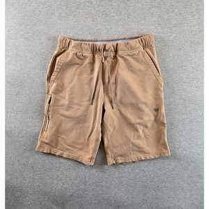 Mack Weldon Ace Sweat Shorts Mens Small Tan 9" Inseam Lounge Athletic Stretch